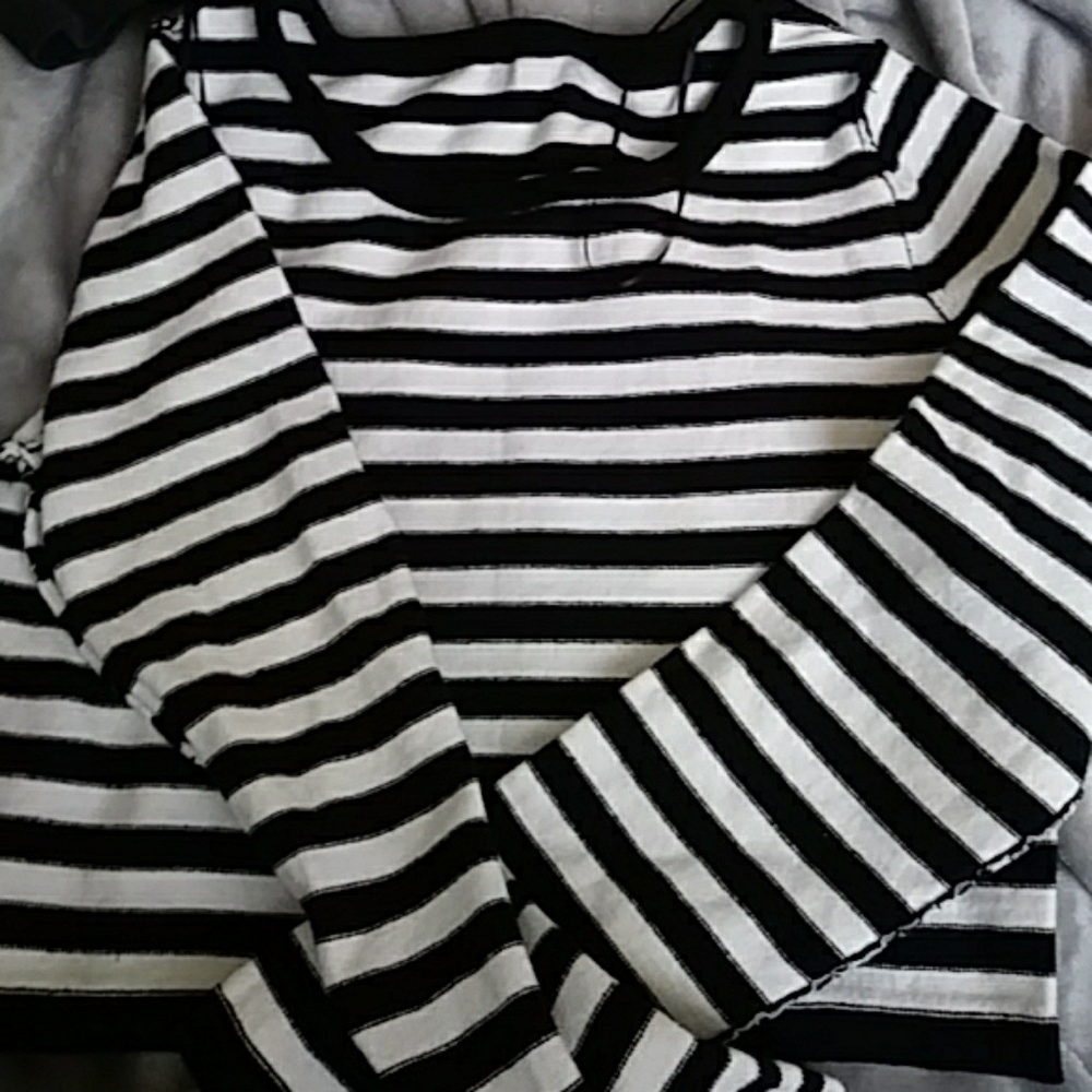 Cropped striped shirt